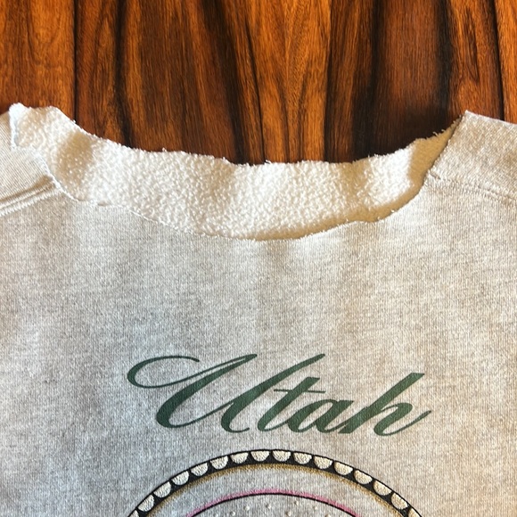 Baggy soft cotton vintage Utah souvenir sweatshirt - Picture 4 of 6